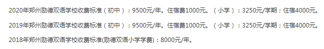 郑州励德双语学校高中部收费标准